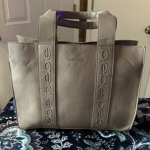 bebe Beige Tote Bag